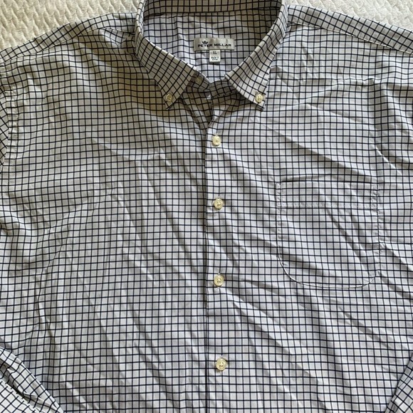 Peter Millar Checkered Button Down Shirt - Picture 3 of 7